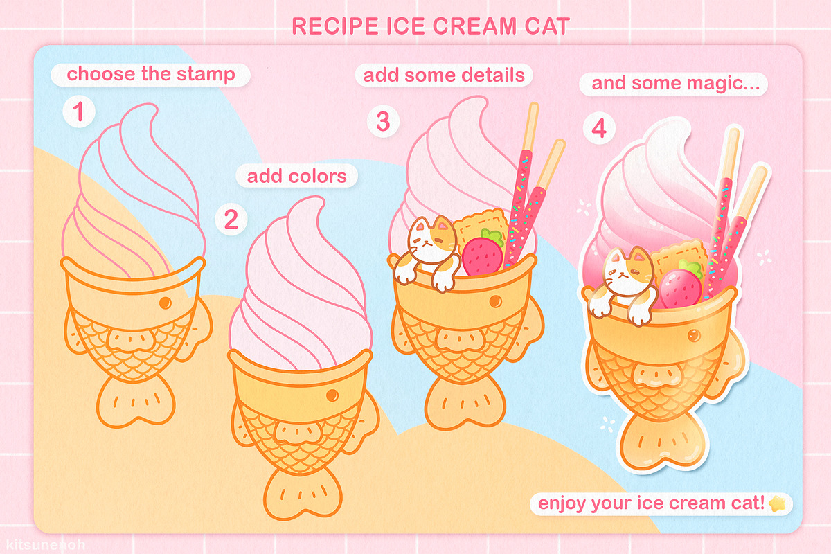 Procreate Brushes, Kawaii Stamps, a Brush Add-On by InkPrintsTattoo (Photo 3 of 10)