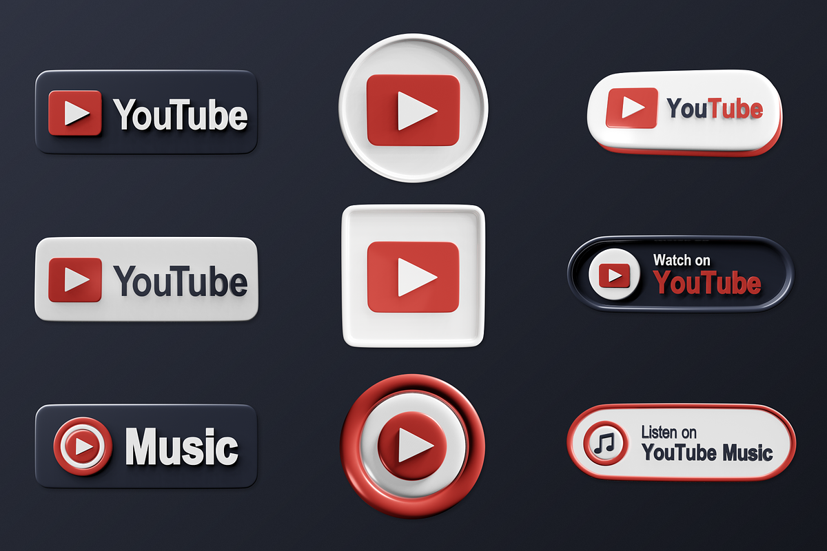 Youtube Logo 3D Icons, a 3D by Laimmilka (Photo 4 of 4)