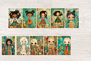 FLORAL WHIMSICAL GIRLS JUNK JOURNAL, a Person Illustration by Daring Digies (Thumbnail 4 of 7)