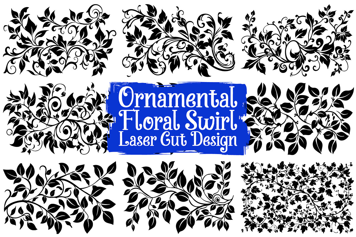 Laser Cut Floral Pattern Pack, an Illustration by hafijul