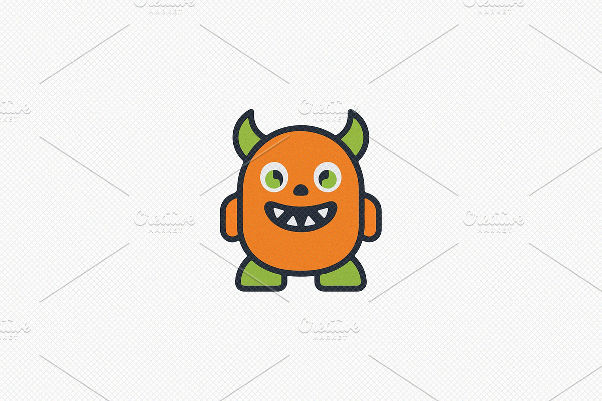 Cute Monster Icon Graphic, a Decorative Illustration by Vectorium Studio (Photo 1 of 3)