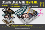 Creative Magazine Template, a Magazine Template by Orlin (Thumbnail 1 of 5)