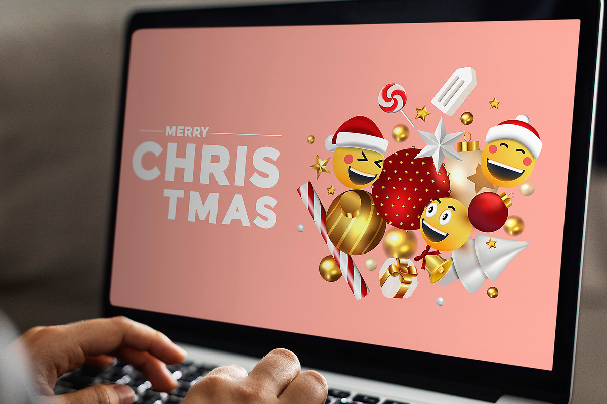 Merry Christmas Emoji Poster, a Seasonal Illustration by Creative Graphics (Photo 2 of 3)