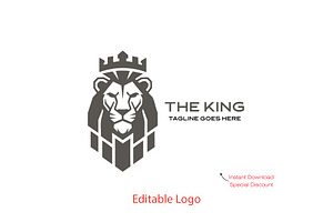 Geometric Lion Logo Design Template, a Branding & Logo Template by YUDesignStore