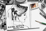 30 Modern Sketch Photoshop Actions, an Action Add-On by Jacpot007 (Thumbnail 19 of 26)
