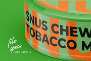 Snus Chewing Tobacco Can Mockup, a Packaging Mockup by easymock 2 (Thumbnail 2 of 10)