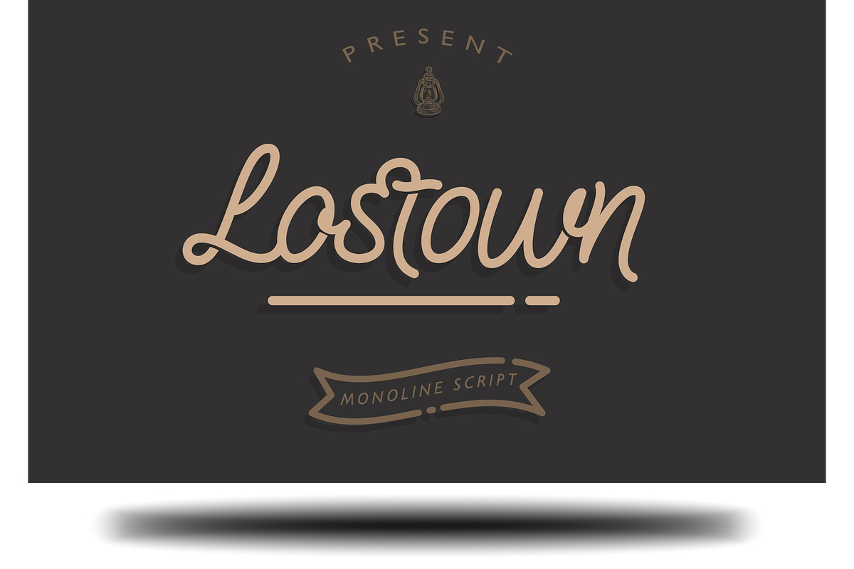 Lostown Monoline Script, a Script Font by Rochart (Photo 1 of 13)