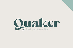 Quaker - Classic Modern Typeface