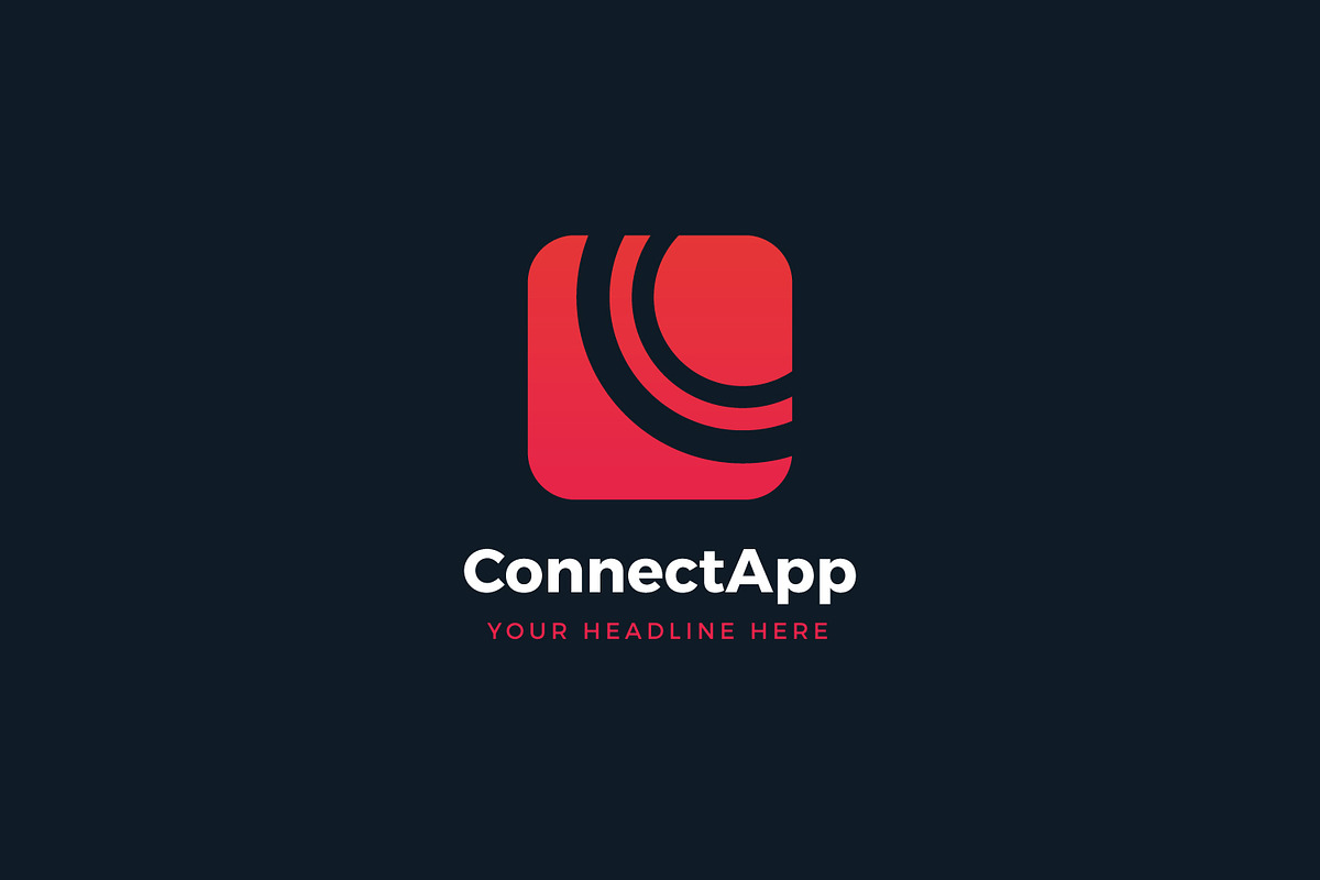 Connect App Logo Template, a Branding & Logo Template by PixaSquare
