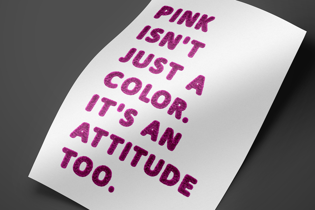 Pink Fur Font, a Font by Handmadefont (Photo 4 of 9)