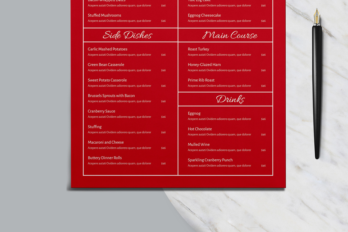 Christmas Food Menu, a Stationery Template by MightyDesign (Photo 5 of 8)