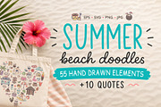 Summer Beach Doodles Graphics Pack, an Object Graphic by cugypress (Thumbnail 1 of 4)
