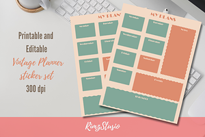 Vintage Weekly Planner, a Graphic by RimzStudio
