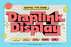 Draplink - Display Fonts, a Sans Serif Font by Graptail
