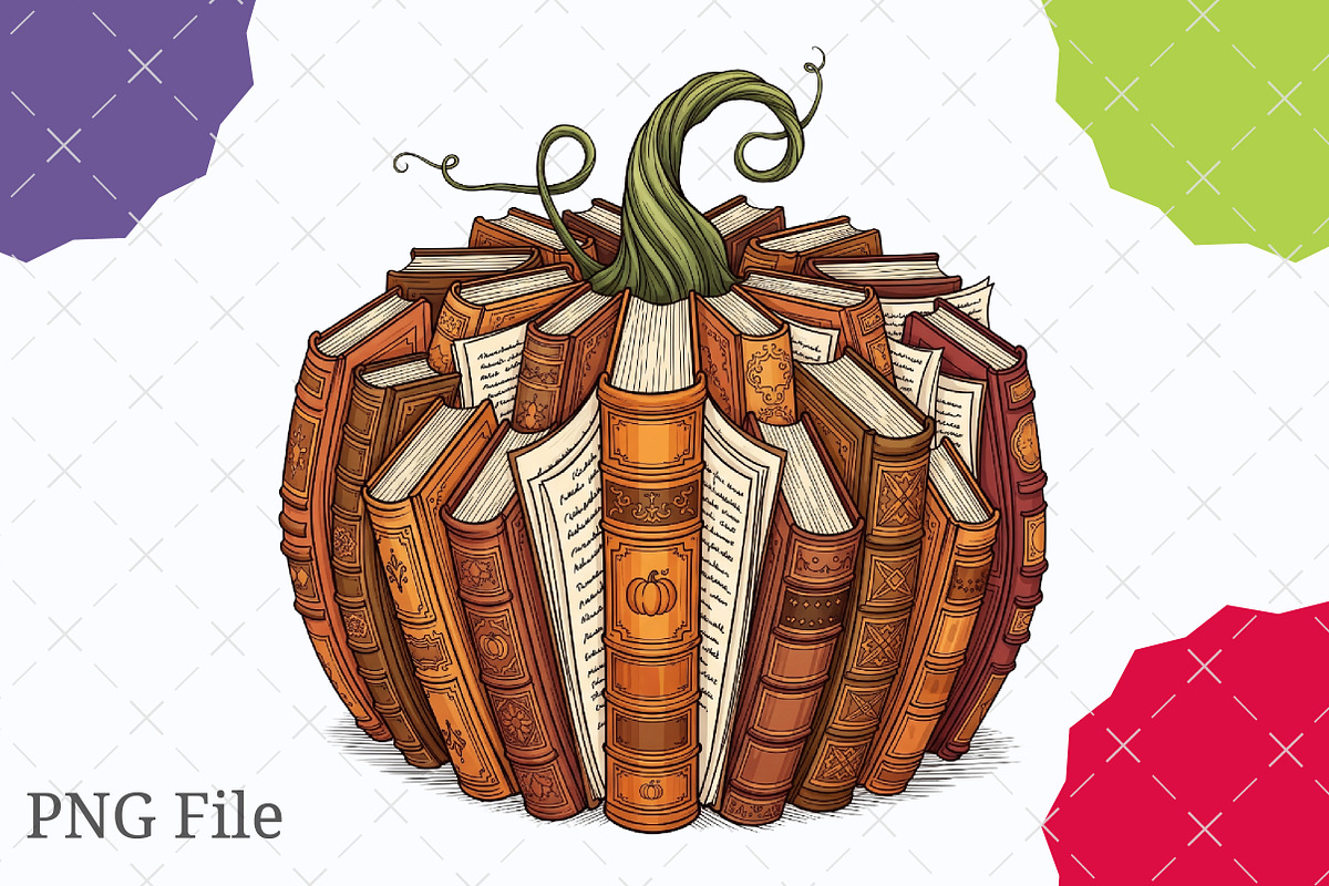 Fall Book Pumpkin Halloween Teacher, an Illustration by designcity5 (Photo 1 of 4)