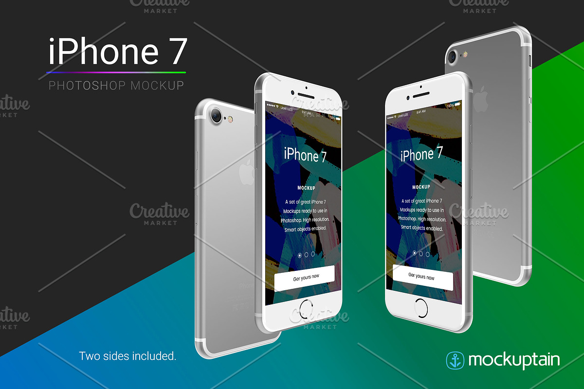 Iphone 7 Mockup Angled White, an iPhone Mockup by mockuptain (Photo 6 of 7)