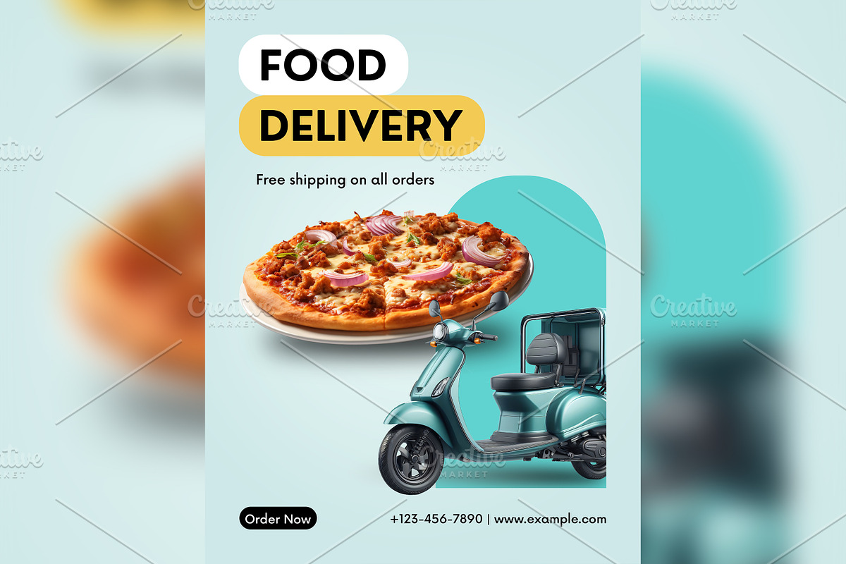 Fast Food Poster Design Template 79, a Social Media Template by shahsoft (Photo 2 of 2)