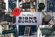 The Mega Signs Bundle, a Product Mockup by Madebyvadim (Thumbnail 1 of 10)