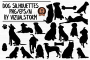 Vector Dog Silhouettes - AI/EPS/PNG, an Animal Illustration by VizualStorm (Thumbnail 1 of 3)