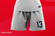 Women's Soccer Kit Mockup - Front, an Apparel Mockup by thedesignshark (Thumbnail 8 of 12)