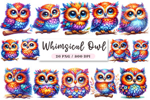 Whimsical Owl, a Seasonal Illustration by DreamArtGraphic