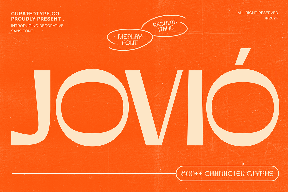 Jovió, a Sans Serif Font by CuratedType Studio (Photo 1 of 10)