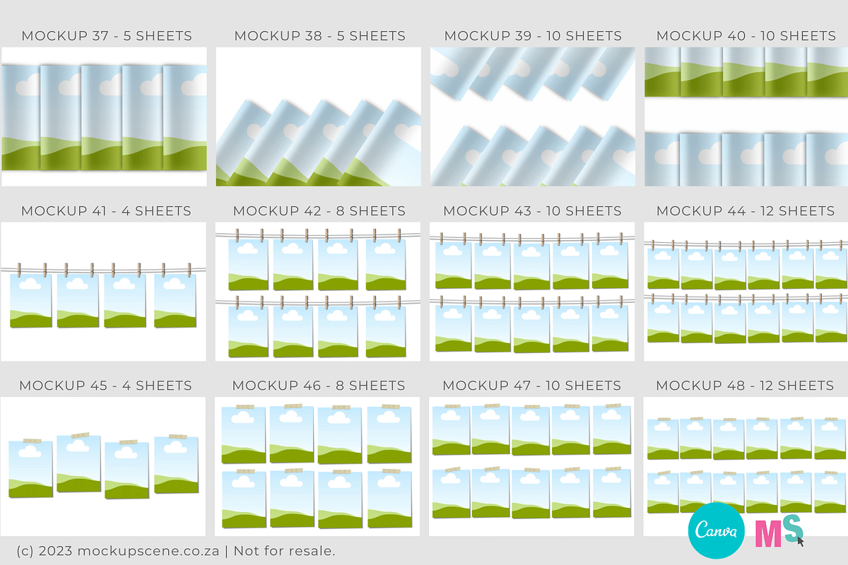 Digital Paper Mockups for Canva, a Mockup by Mockup Scene (Photo 7 of 21)