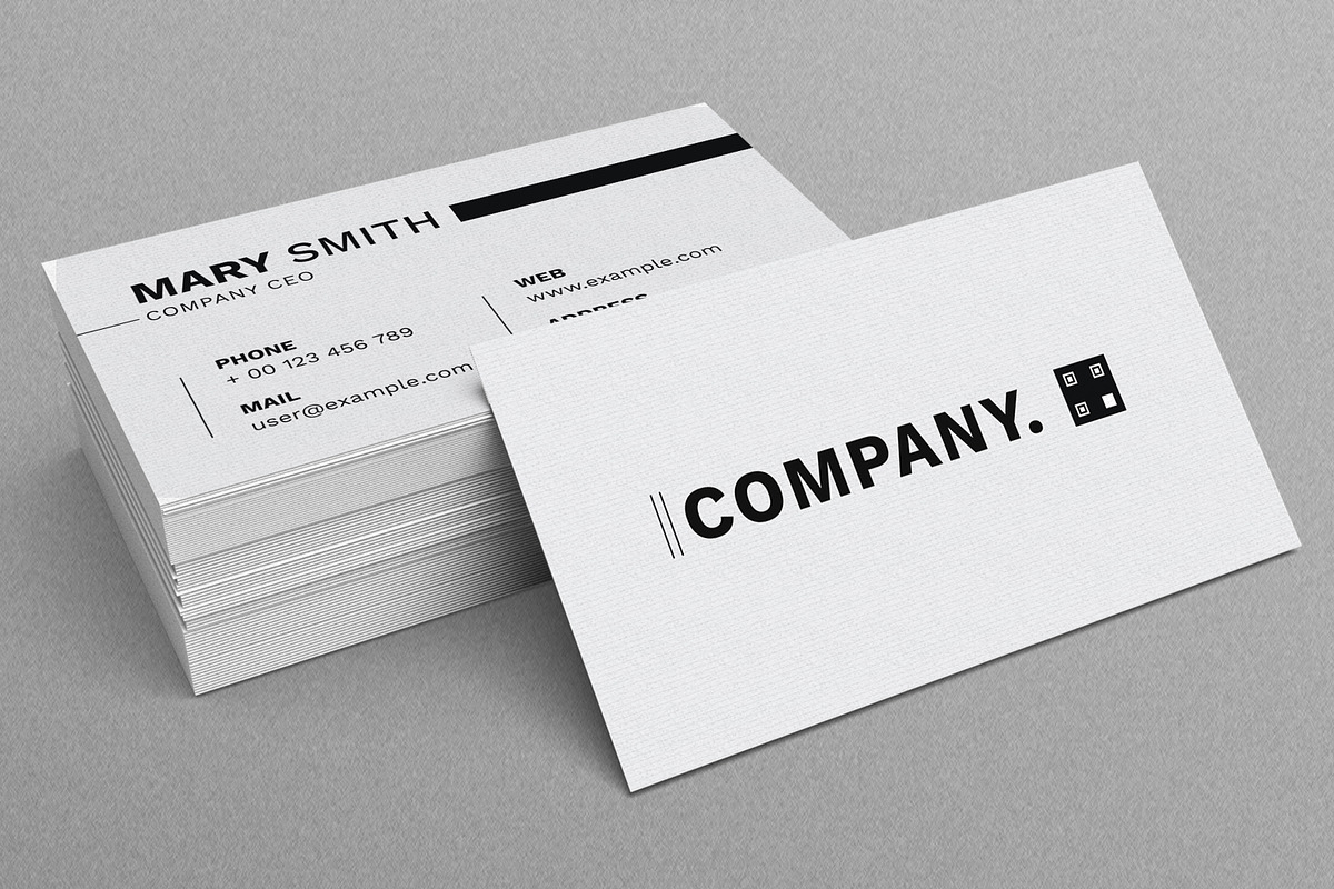 Clean Business Card Design Template, a Business Card Template by MightyDesign (Photo 1 of 6)