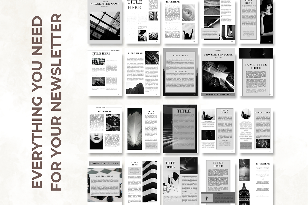 50 Pages Newsletter Canva Template, a Print Template by Digital By Nikoleta (Photo 6 of 10)