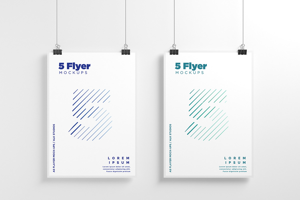 A5 Flyer Mock-Ups, a Print Template by AlkStudio (Photo 6 of 13)