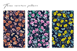 MOTHS - 3 Seamless Patterns P.2