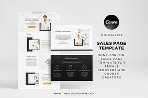 Minimalist Canva Sales Page Template