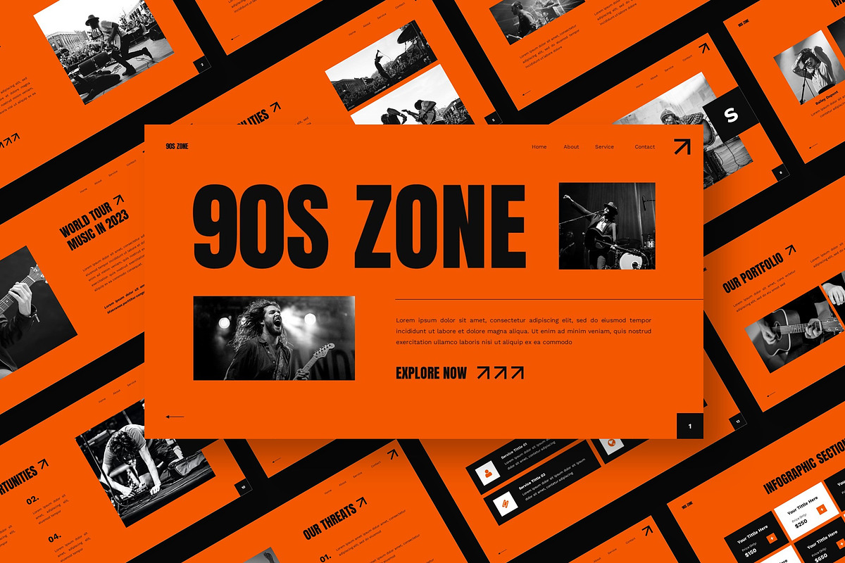 90s Zone - Google Slide Template, a Presentation Template by Deepslide Studio (Photo 3 of 7)