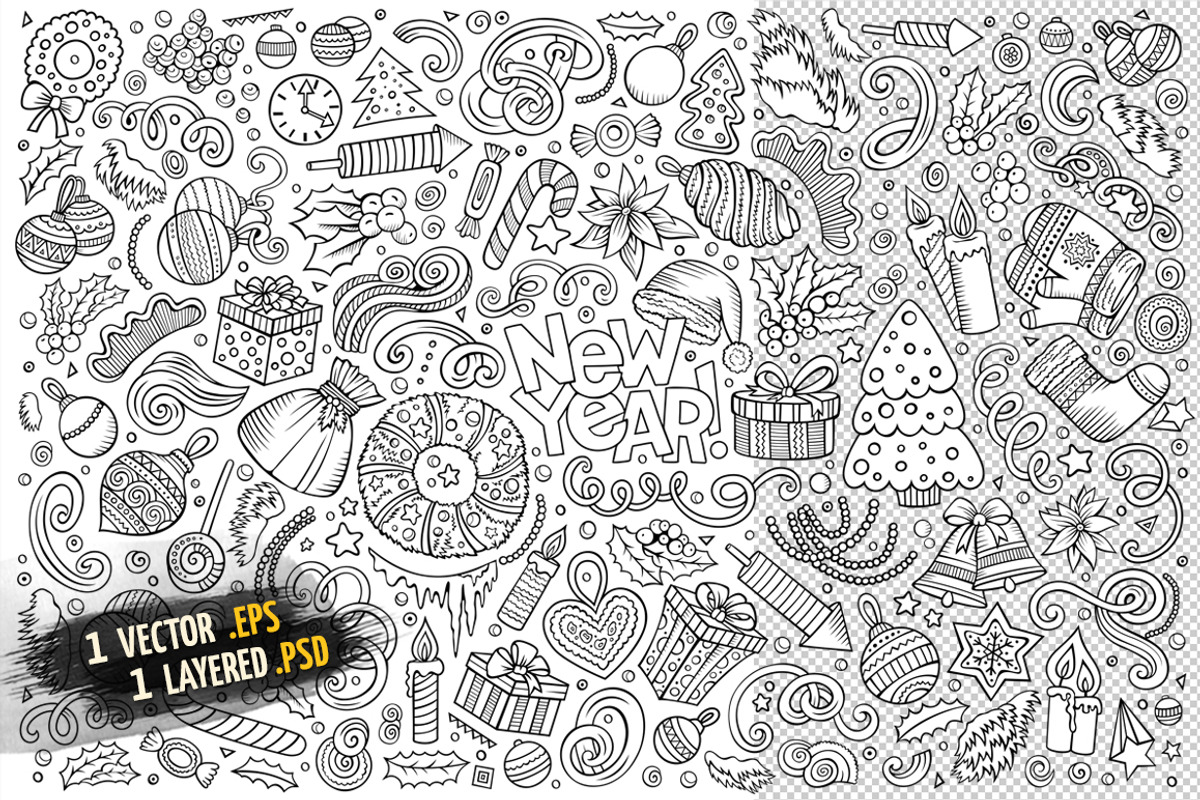 New Year Objects & Elements Set, an Object Graphic by BALABOLKA (Photo 3 of 4)