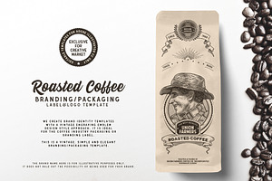 Roasted Coffee Branding Label