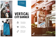Vertical City Banner Mock-Up, a Print Template by Dikarte.Store (Thumbnail 1 of 6)