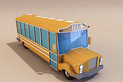 Cartoon School Bus low poly 3D model, a Cars & Vehicle 3D Model by Low Poly Lab (Thumbnail 1 of 5)