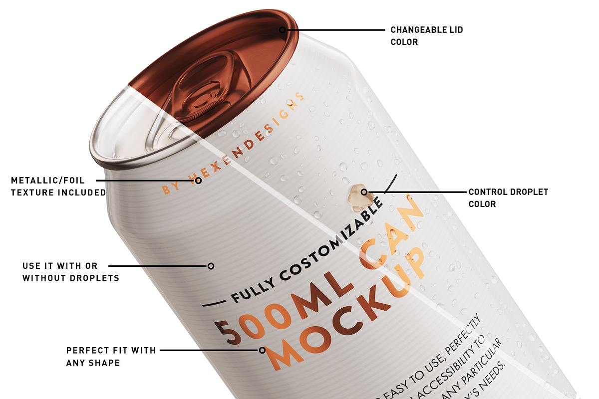 500ML CAN MOCKUP, a Product Mockup by HexenDesigns (Photo 5 of 9)