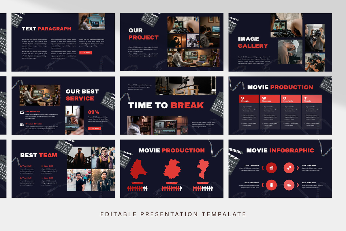 Movie Production - Presentation Template