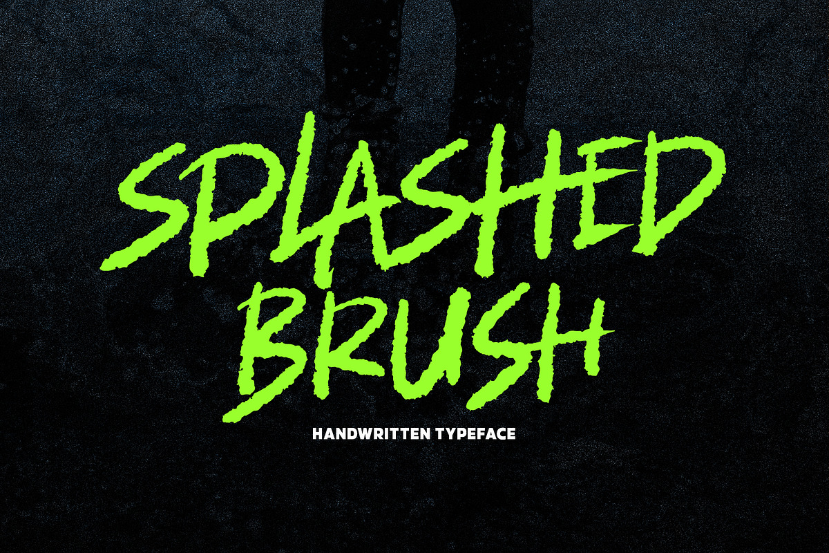 Splashed Brush Font, a Font by trustha (Photo 1 of 10)