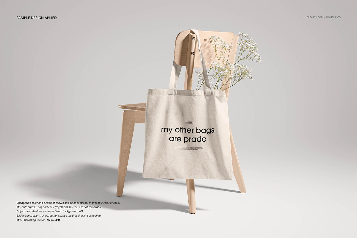 Noissue Tote Bag Mockup Bundle, a Packaging Mockup by creatsy5 (Photo 16 of 67)