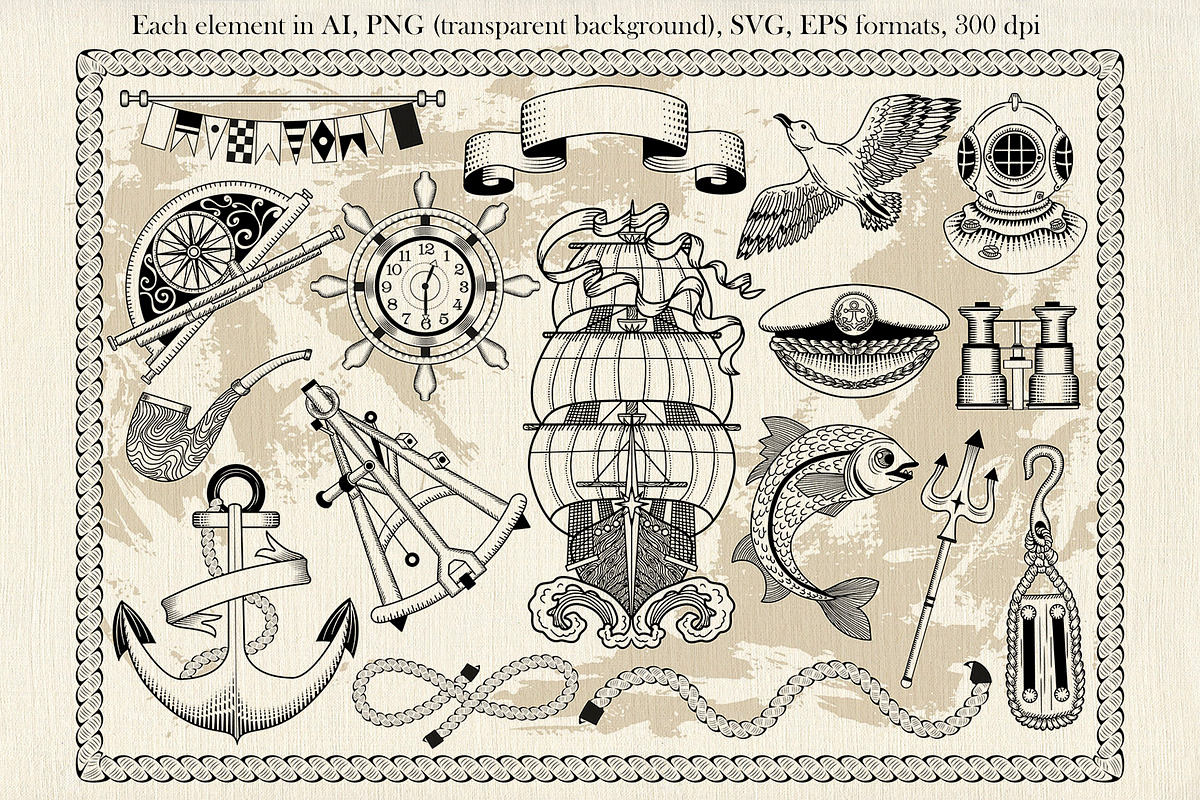 Sea Vintage, a Graphic by Samiramay (Photo 3 of 9)