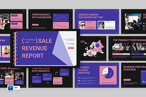Sales Revenue Report Keynote, a Presentation Template by Loin Studio