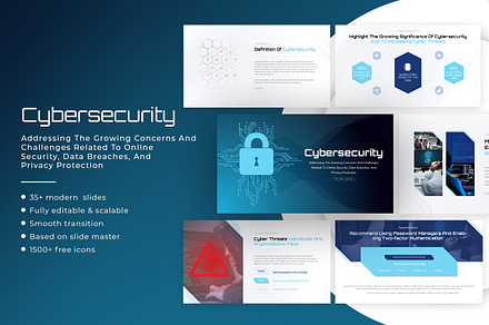Cybersecurity Presentation Template, a Presentation Template by SlideStack