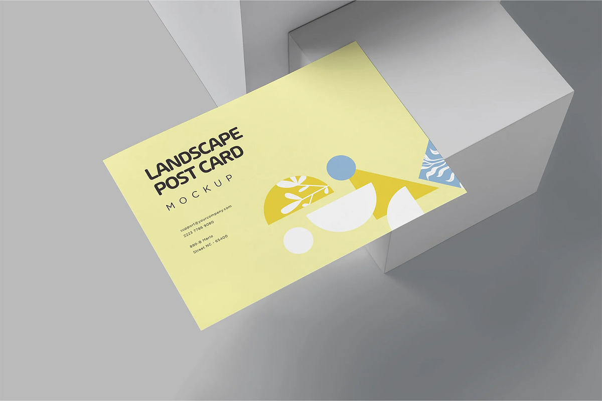 A4-A5-A6 Landscape Post Card Mockups, an Advertising Mockup by megostudi0 (Photo 3 of 6)