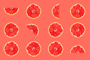 Grapefruit tropical pattern texture