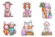 Easter Spring Animals Clipart, an Illustration by CreationArt (Thumbnail 4 of 5)