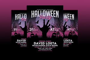 Halloween Party Flyer, a Flyer Template by Muhamad Iqbal hidayat