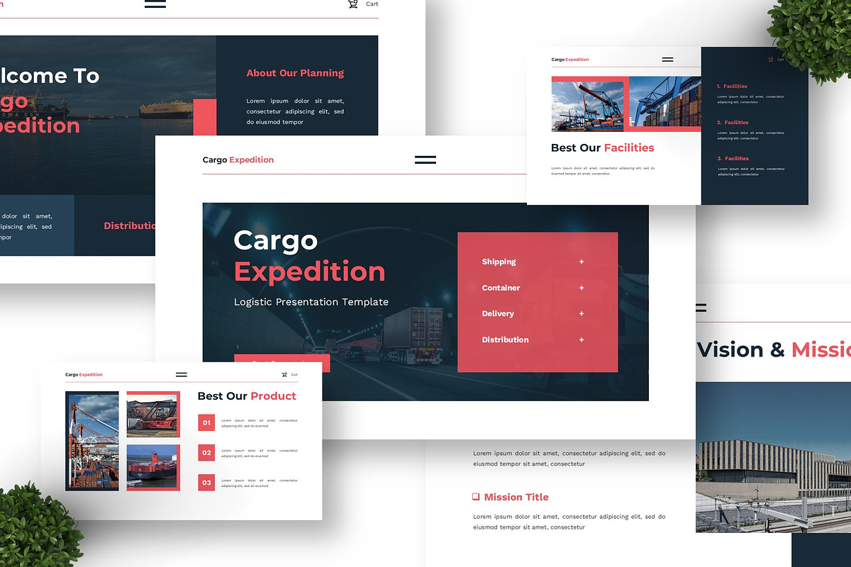 Cargo Expedition - Logistik PPT, a Presentation Template by Deepslide Studio (Photo 3 of 6)