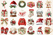Chinoiserie Red & Green Christmas Cl, an Illustration by Libby Wishes (Thumbnail 2 of 7)